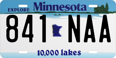 MN license plate 841NAA