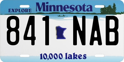 MN license plate 841NAB