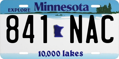 MN license plate 841NAC