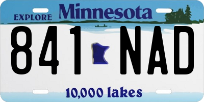 MN license plate 841NAD