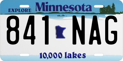 MN license plate 841NAG