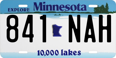 MN license plate 841NAH