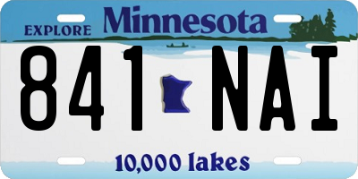 MN license plate 841NAI