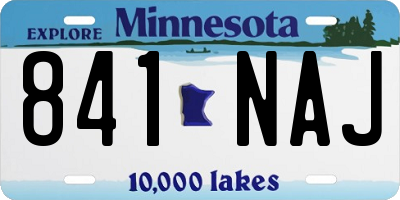 MN license plate 841NAJ