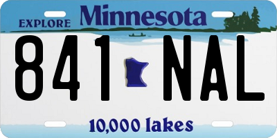 MN license plate 841NAL