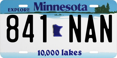 MN license plate 841NAN