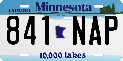 MN license plate 841NAP
