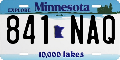 MN license plate 841NAQ