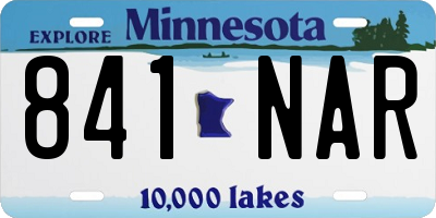 MN license plate 841NAR
