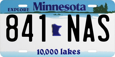 MN license plate 841NAS