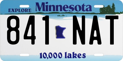MN license plate 841NAT