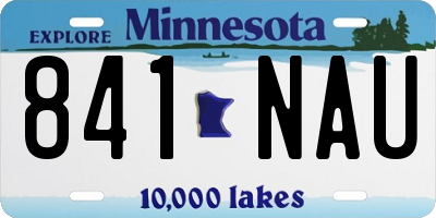 MN license plate 841NAU