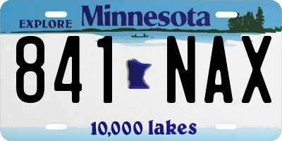MN license plate 841NAX