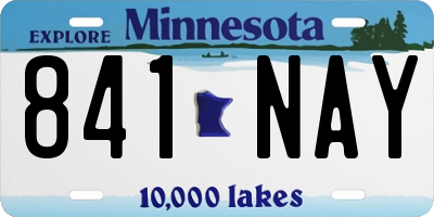 MN license plate 841NAY