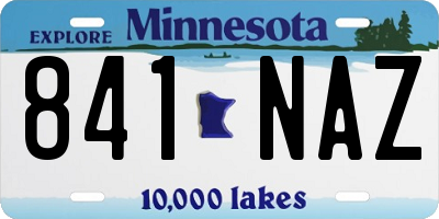 MN license plate 841NAZ