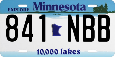MN license plate 841NBB