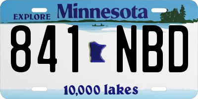 MN license plate 841NBD