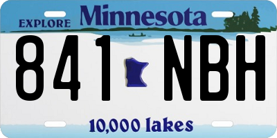 MN license plate 841NBH