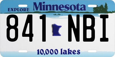 MN license plate 841NBI