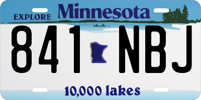 MN license plate 841NBJ