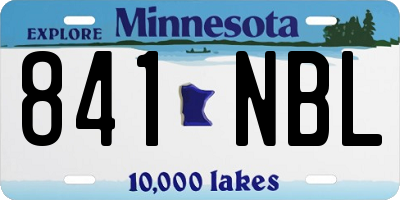 MN license plate 841NBL