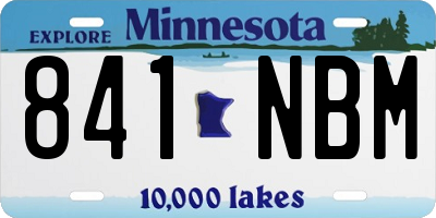 MN license plate 841NBM