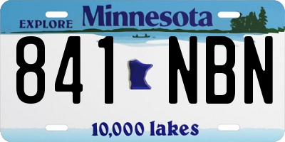MN license plate 841NBN