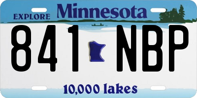 MN license plate 841NBP