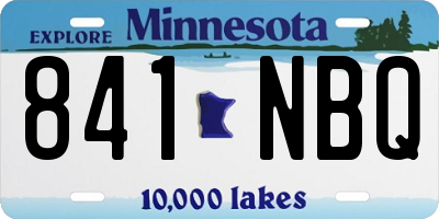 MN license plate 841NBQ