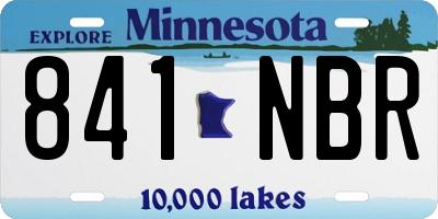 MN license plate 841NBR