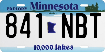MN license plate 841NBT