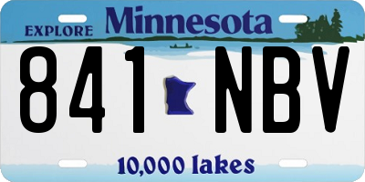 MN license plate 841NBV