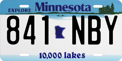MN license plate 841NBY