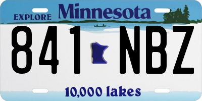 MN license plate 841NBZ