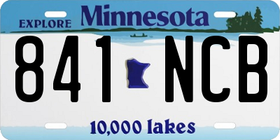 MN license plate 841NCB