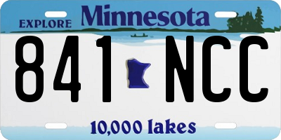 MN license plate 841NCC