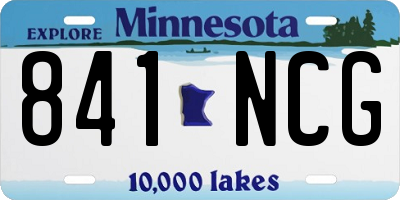 MN license plate 841NCG