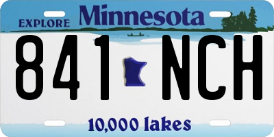 MN license plate 841NCH