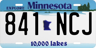 MN license plate 841NCJ