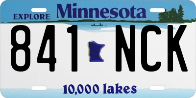 MN license plate 841NCK