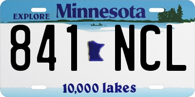 MN license plate 841NCL