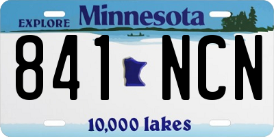 MN license plate 841NCN