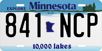MN license plate 841NCP