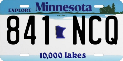 MN license plate 841NCQ