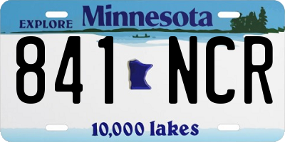 MN license plate 841NCR