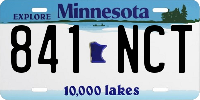 MN license plate 841NCT