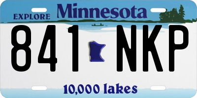 MN license plate 841NKP