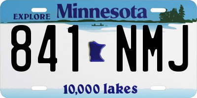MN license plate 841NMJ