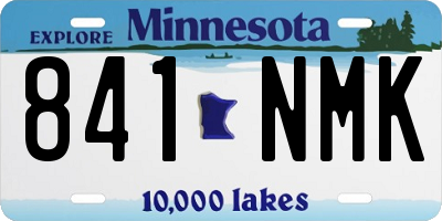MN license plate 841NMK