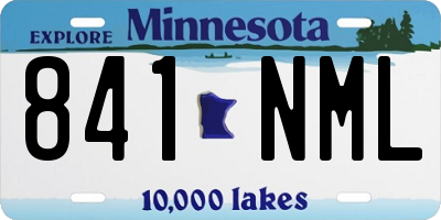 MN license plate 841NML